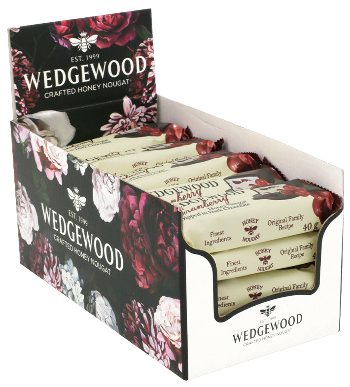 Dark Belgian Chocolate & Ruby Cranberry Nougat Bars